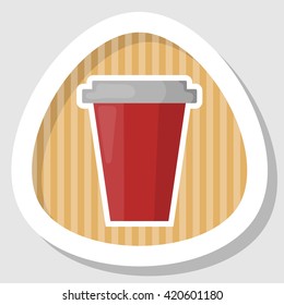 Paper cup colorful icon