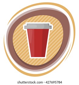 Paper cup colorful icon