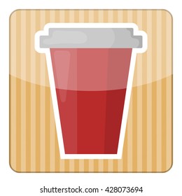 Paper cup colorful icon