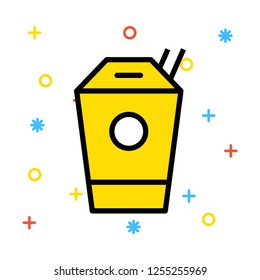paper cup  drink  straw  