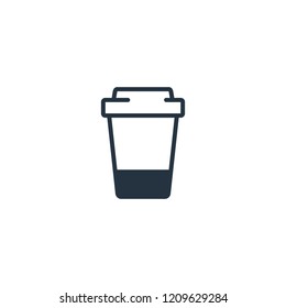 Paper cup espresso isolated line icon on white background, 400 coffee set, logo and sign
