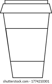 Paper cup. Glass for drinks.