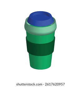 paper cup icon 3d vector
