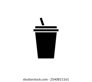 Paper cup icon. Coffee cup icon vector logo template isolated on a white background.