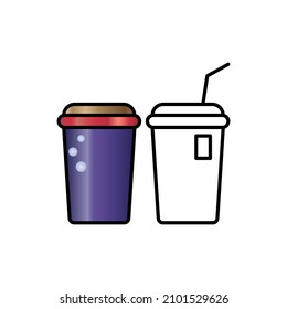 paper cup icon design vector templates