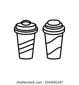 paper cup icon design vector templates white on background