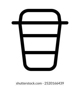 Icono de taza de papel con trazos editables. Icono de taza de café con trazos editables. Icono de la bebida