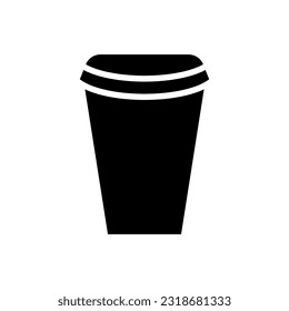 Paper cup icon, logo isolated on white background
