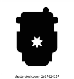 paper cup icon on white background