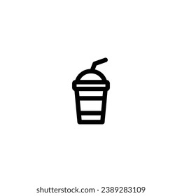 Vector de icono de vidrio de papel. icono de esquema para aplicaciones web y móviles