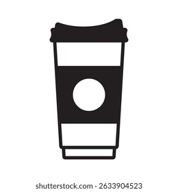 Paper cup icon. Paper cup sign. Drink icon.