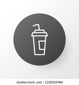 Paper cup icon symbol. Premium quality isolated drink cup element in trendy style.