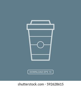 Paper cup icon vector