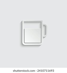paper cup icon vector coffse time tea icon cafe logo