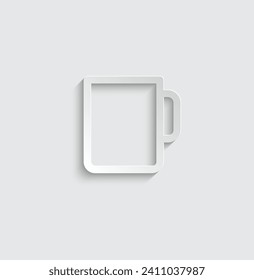 paper cup icon vector coffse time tea icon cafe logo