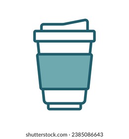 paper cup icon vector design template simple and clean
