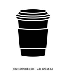 paper cup icon vector design template simple and clean