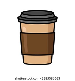 paper cup icon vector design template simple and clean