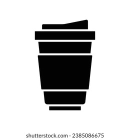 paper cup icon vector design template simple and clean