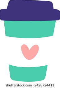 Ilustración vectorial de la taza de papel
