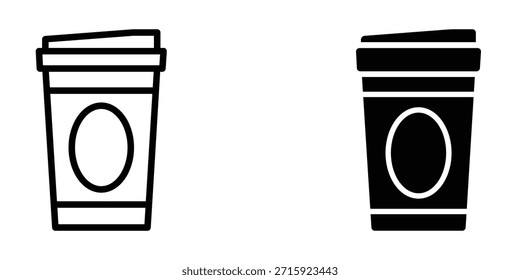 Plantilla de diseño de Ilustración vectorial de icono de taza de papel