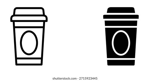 Plantilla de diseño de Ilustración vectorial de icono de taza de papel
