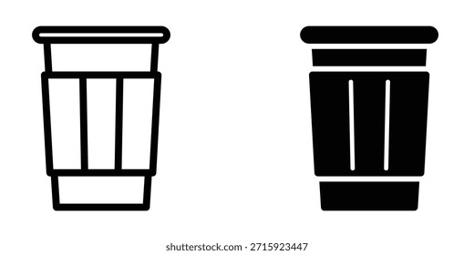 Plantilla de diseño de Ilustración vectorial de icono de taza de papel