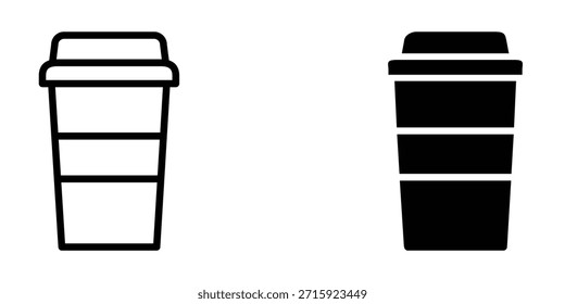 Plantilla de diseño de Ilustración vectorial de icono de taza de papel