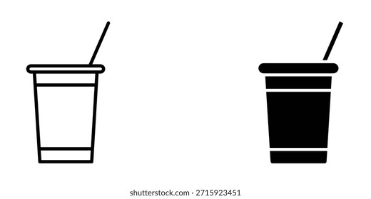 Plantilla de diseño de Ilustración vectorial de icono de taza de papel
