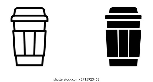 Plantilla de diseño de Ilustración vectorial de icono de taza de papel
