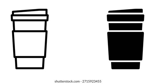 Plantilla de diseño de Ilustración vectorial de icono de taza de papel