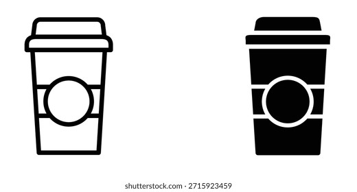 Plantilla de diseño de Ilustración vectorial de icono de taza de papel