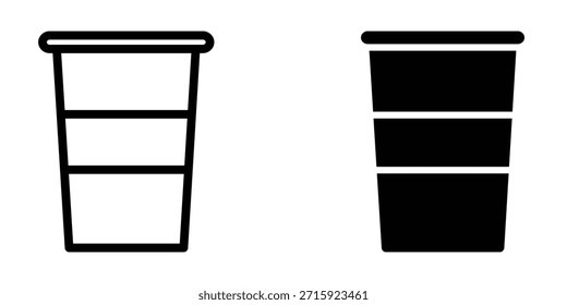 Plantilla de diseño de Ilustración vectorial de icono de taza de papel