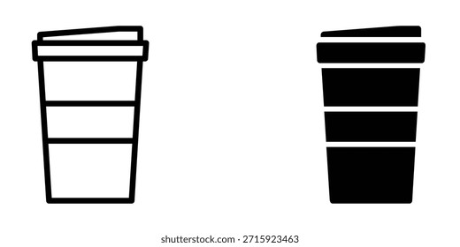 Plantilla de diseño de Ilustración vectorial de icono de taza de papel