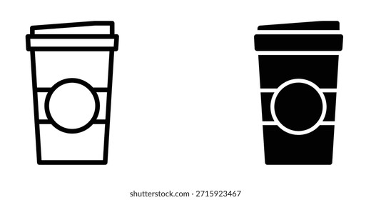 Plantilla de diseño de Ilustración vectorial de icono de taza de papel