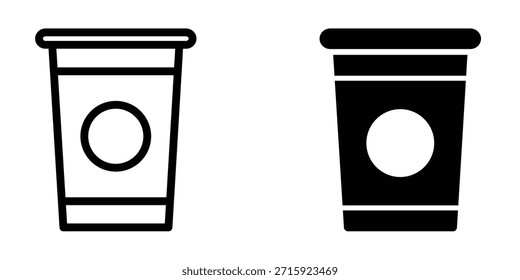 Plantilla de diseño de Ilustración vectorial de icono de taza de papel