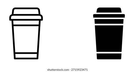 Plantilla de diseño de Ilustración vectorial de icono de taza de papel