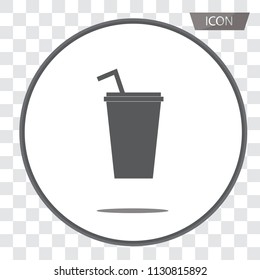 Paper cup icon vector isolated on white background.