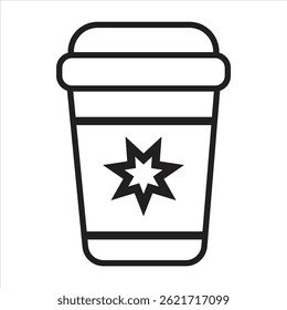 paper cup icon vector isoloted 