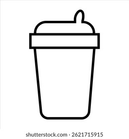 paper cup icon vector on white background