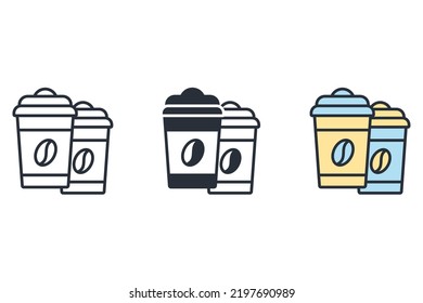 paper cup icons  symbol vector elements for infographic web