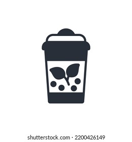 Papier-Becher-Symbol, Vektorelemente für Infografik-Web