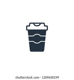 Paper cup isolated flat icon on white background, 400 coffee set, logo and sign