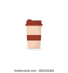 A paper cup isolated on a white background.