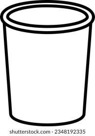 Ilustración de vectores aislados de la copa de papel