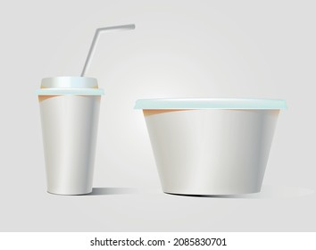 paper cup for Mockup vector illustration