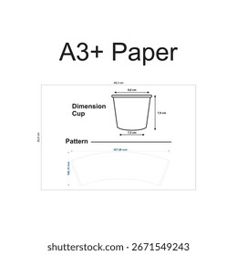 Papierbecher bereit für Druckgröße 10 oz oder 300ml