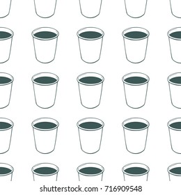 Paper cup seamless vector pattern pattern