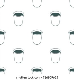 Paper cup seamless vector pattern pattern