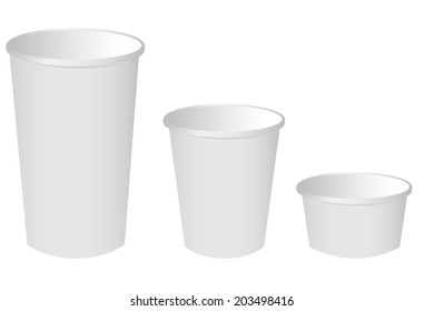 Paper cup set Vector